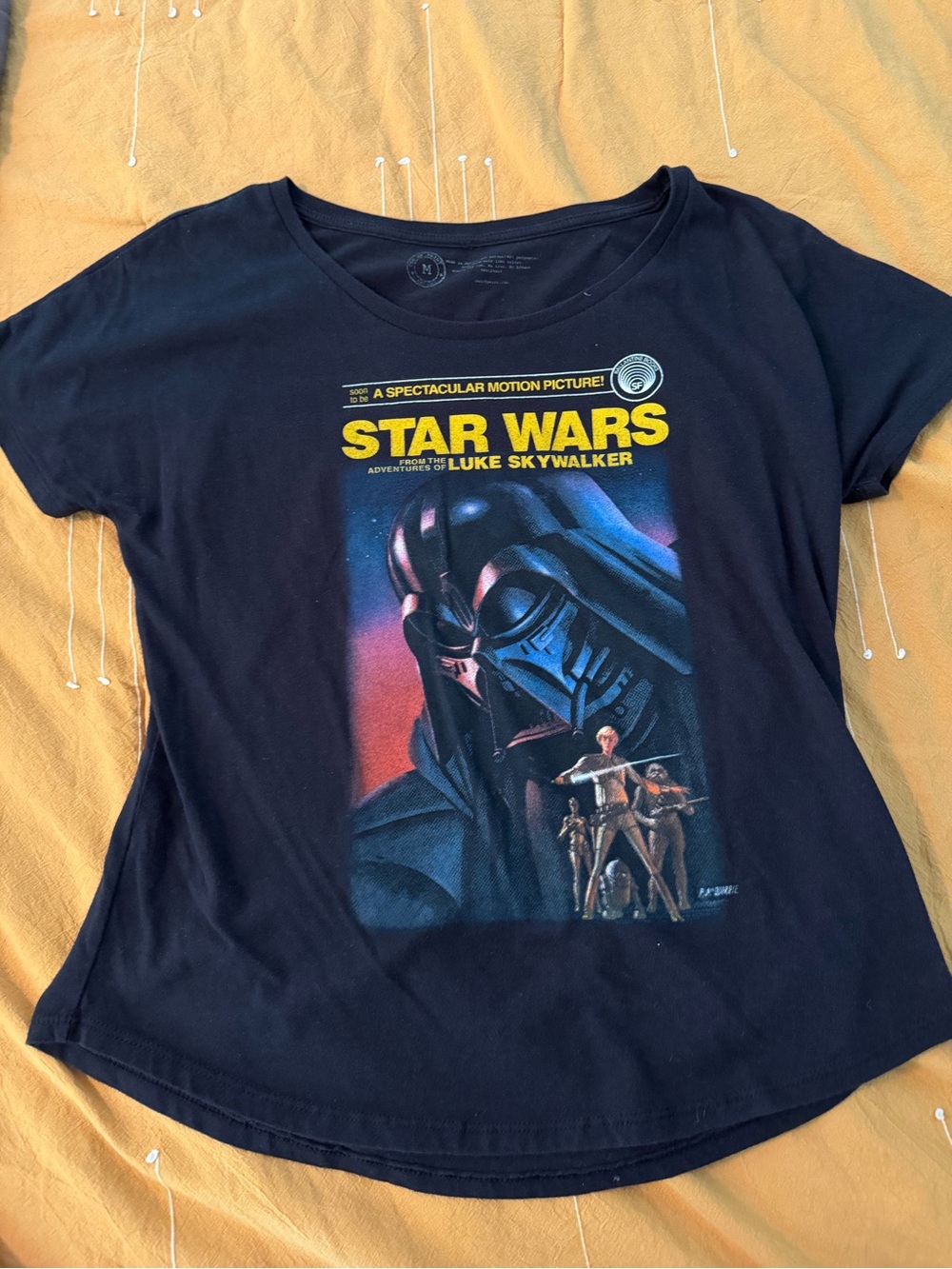 Out of Print Black Star Wars Luke Skywalker Graphic Tee